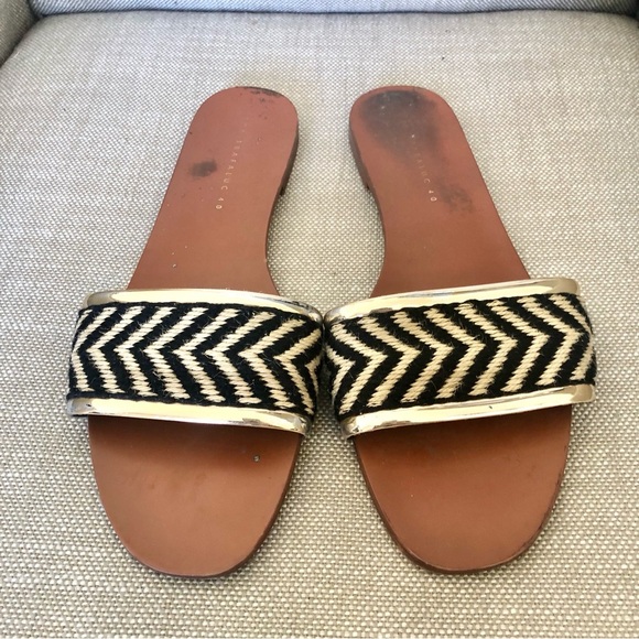 Zara Trafaluc zebra black and cream woven sandals size 40 8.5 - Picture 8 of 10